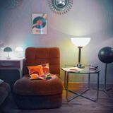Van Der Rohe Italy Bauhaus' MR coffee table, occasional glass/chromed steel
