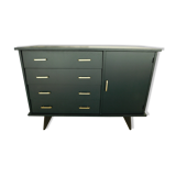 Dark green vintage chest of drawer