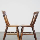Ensemble de 4 chaises de salle à manger anglaises anciennes du milieu du 19e siècle