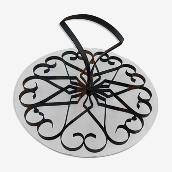 Glass and wrought iron cheese platter