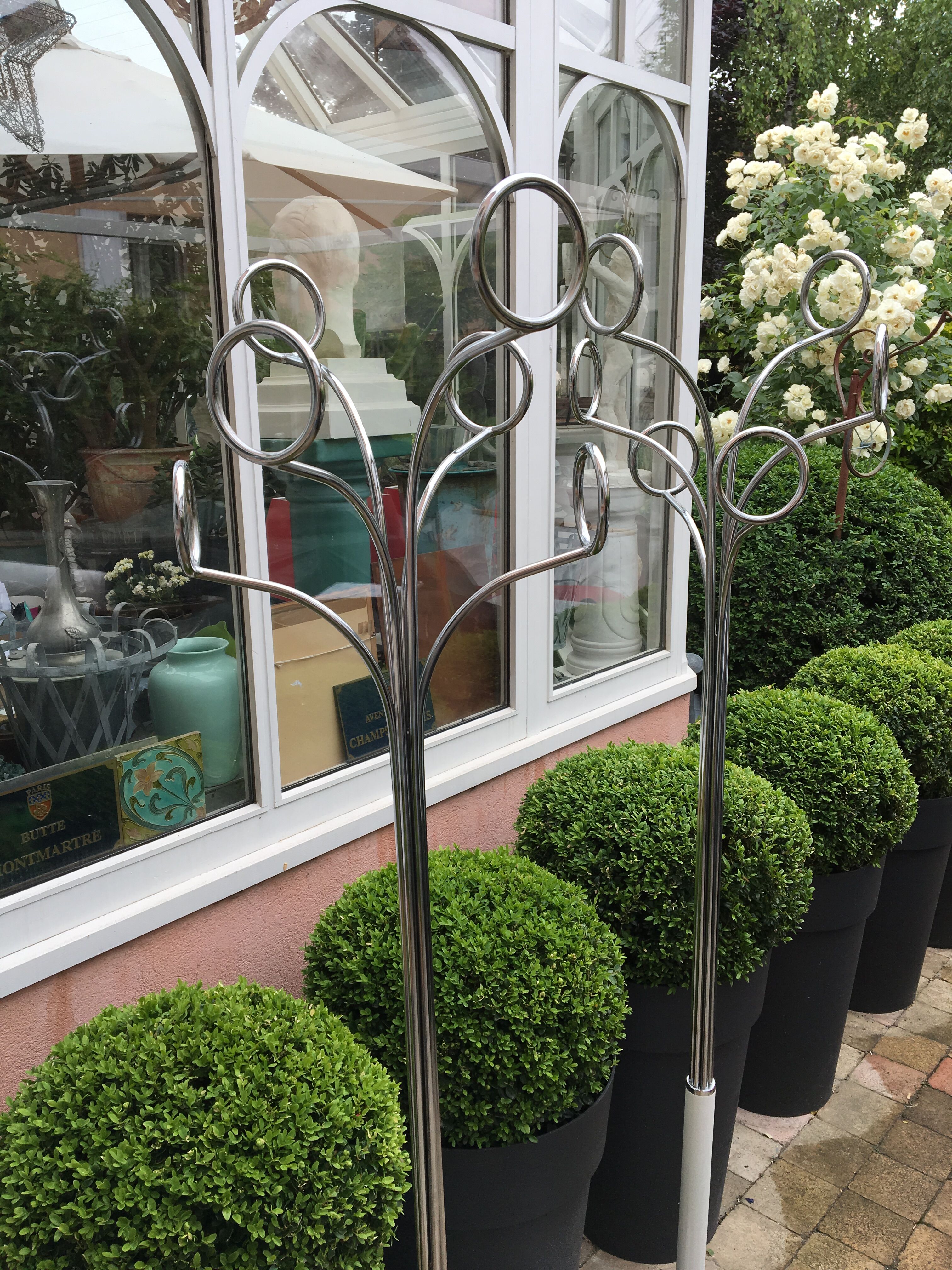 Paire de portemanteaux chrome désigner Fase