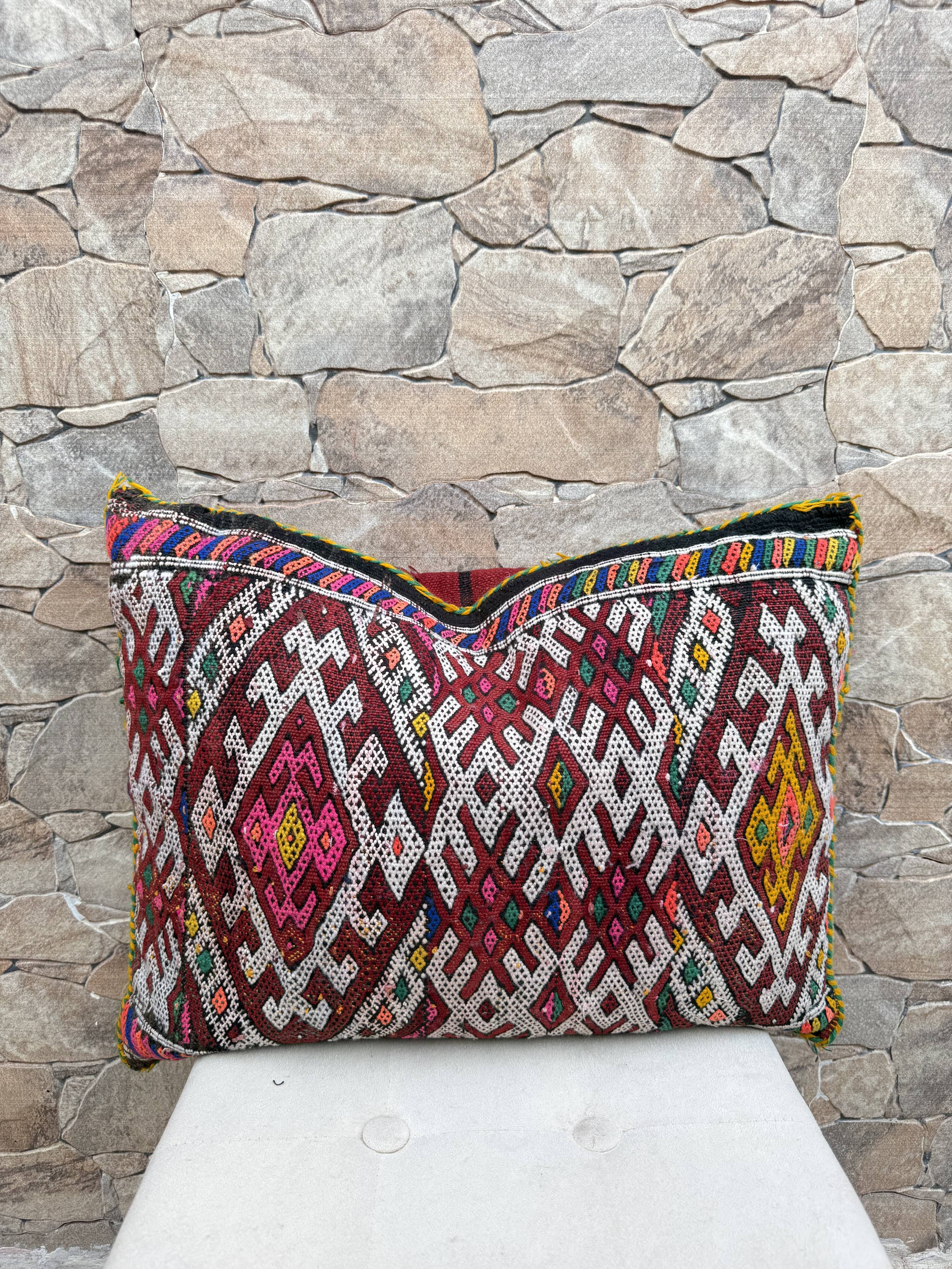 Moroccan pillowcase, Berber cushion cover, woven pillowcase