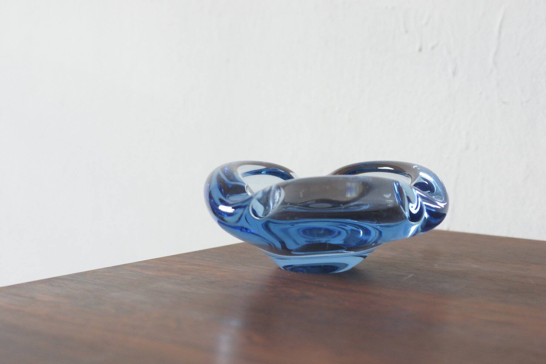Glass ashtray by Lütken for Holmegaard, 1950s, set of 2