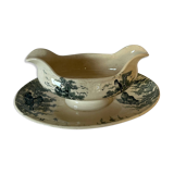 Sarreguemines Snow Sauce Boat