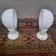 Pair of wall lights from the 1950s in porcelain.