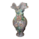 Vase en barbotine céramique fin XIX ème siècle