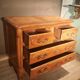 Louis XIV style commode in solid cherry wood.