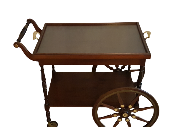 Former service with large wooden wheels