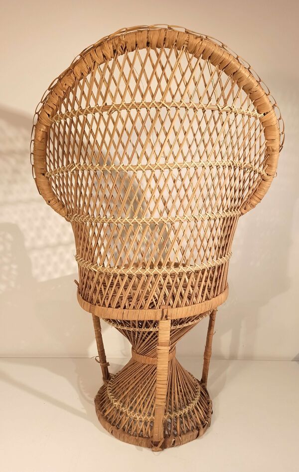 Fauteuil ''Emmanuelle'' en rotin pour enfant