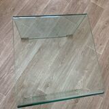 Table basse en verre courbé
