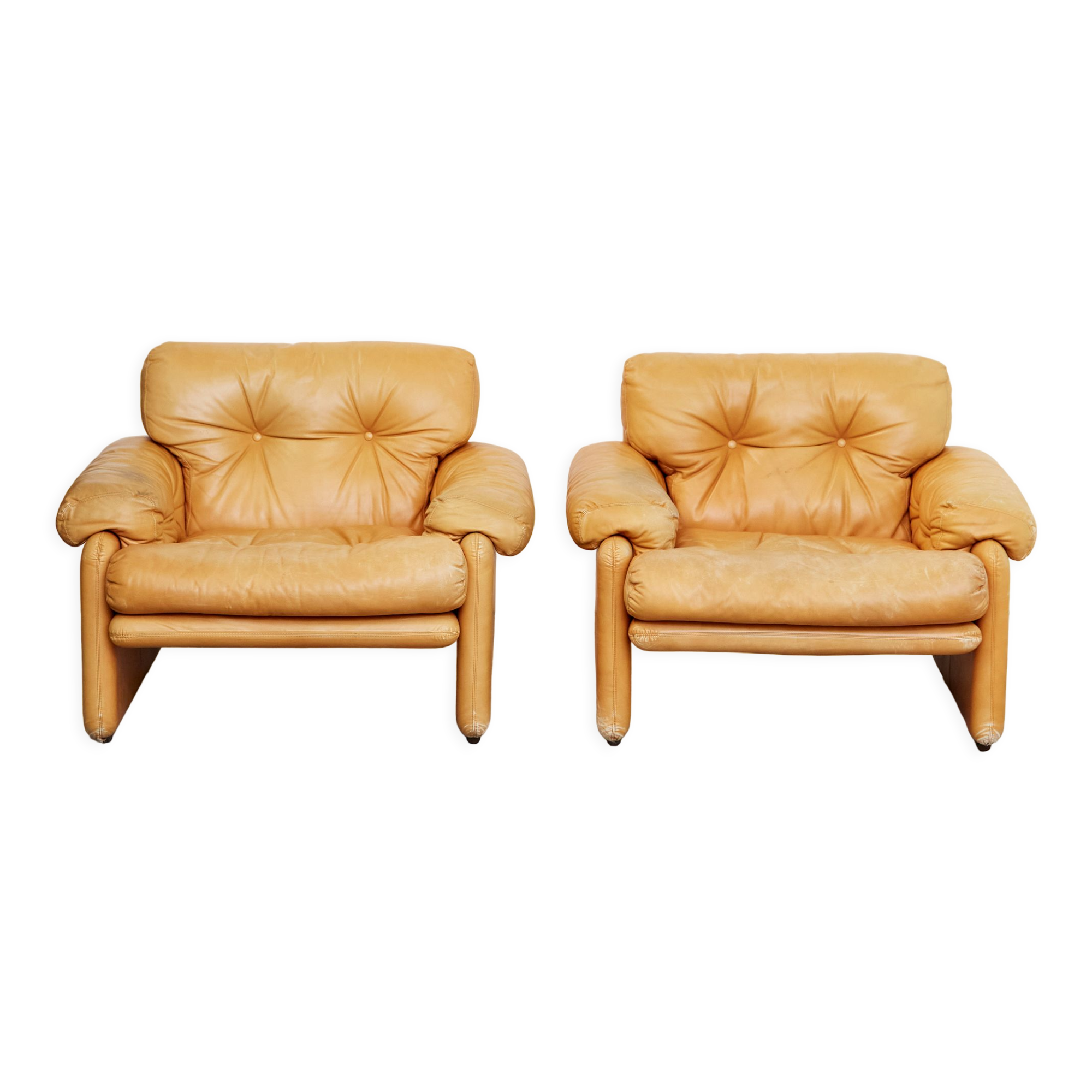 Couple Coronado Lounge Chair by Tobia & Afra Scarpa for B & B Italy