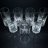 Set of 8 AVIGNON juice or whisky longdrink glasses in Saint-Louis crystal 16cm Ht