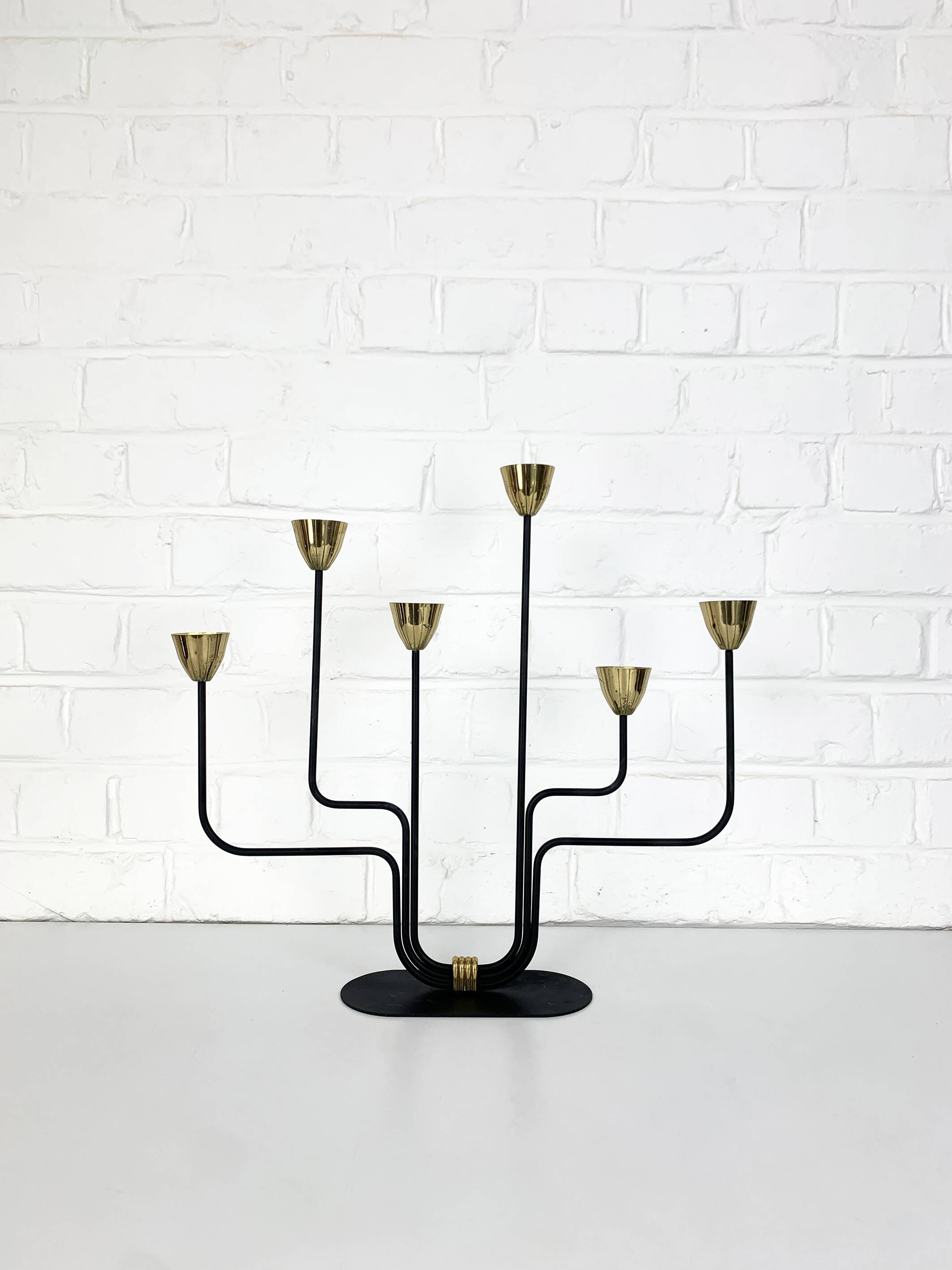 Mid-Century Scandinavian Candlestick, Gunnar Ander for Ystad Metall, Sweden