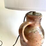 1900 jug lamp, cotton shade