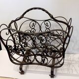 wrought iron newspaper rack