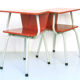 2 fifties red vintage bedside cabinets