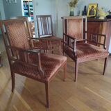2 Art Deco chairs and 2 armchairs, 1930.