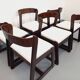 Set of 6 vintage Italian sleigh chairs by Mario Sabot