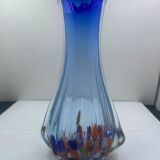 Blue glass vase