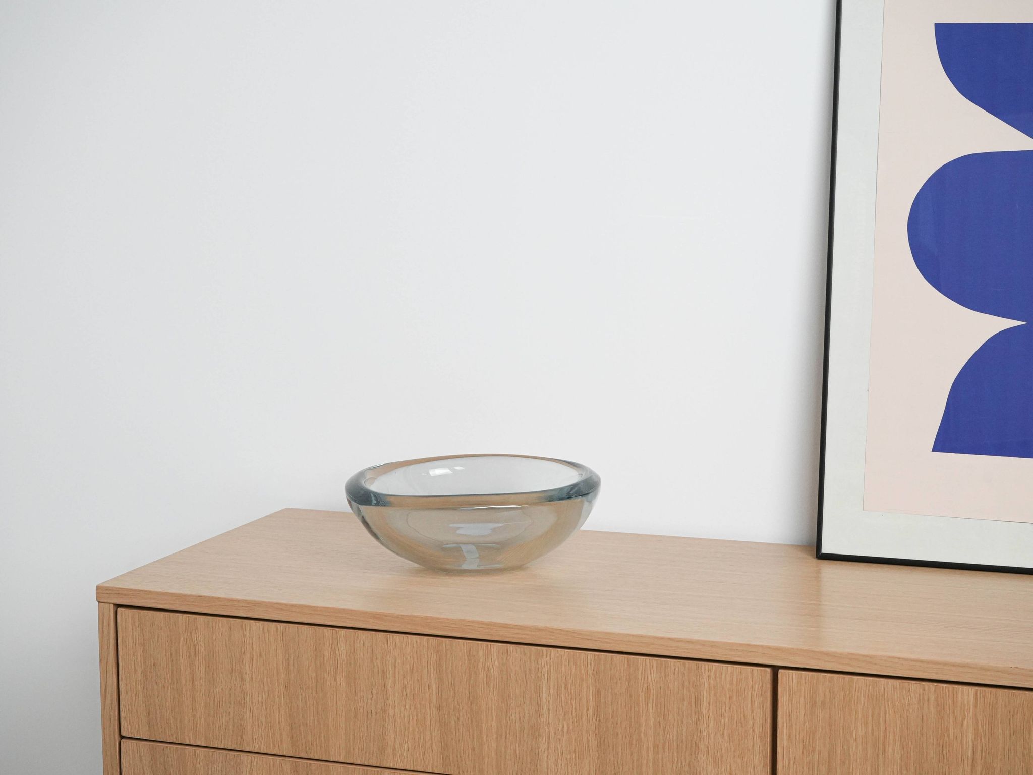 Bol en verre, design danois, années 1960, fabriqué par Holmegaard
