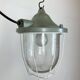 Green Industrial Bunker Cage Light from Polam Gdansk, 1970s