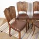 Ensemble de 4 chaises Art déco en bois sculpté