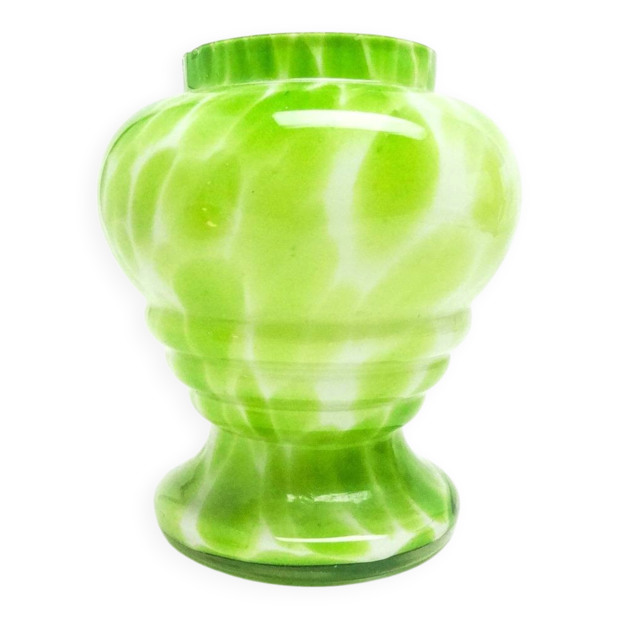 R5a bohemia - vase art deco spatterglass