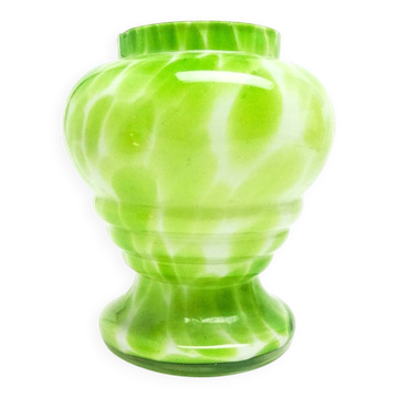 R5a bohemia - vase art deco spatterglass