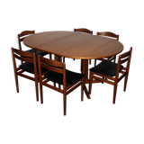 Set table dining and 6 chairs Danish 1960s teak