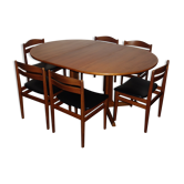 Set table dining and 6 chairs Danish 1960s teak