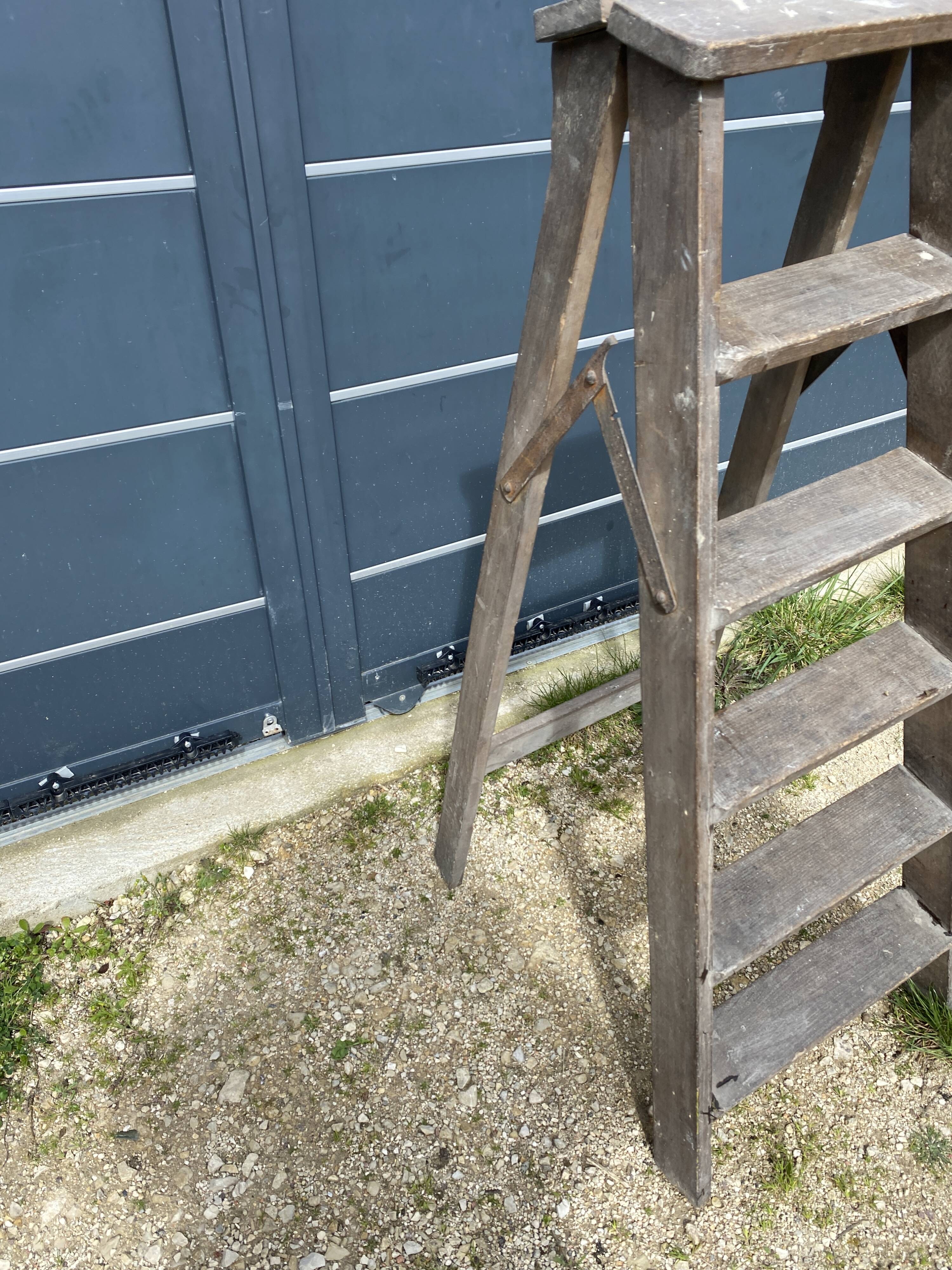 wooden stepladder