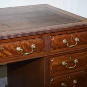 Antique Pedestal Desk by Edwardian Maple & Co, 1890