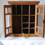 20th century solid walnut display case