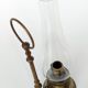 Victorian style chandelier, Brass candle holder with glass globe