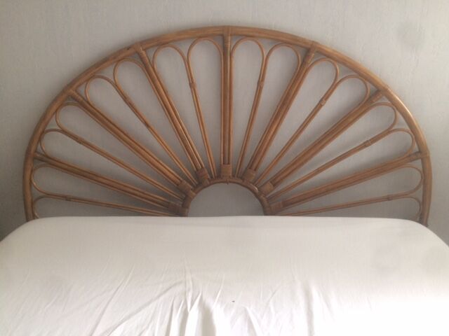 Rattan bedhead