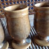 Set of 4 cups glazed ceramic