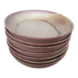 7 hollow stoneware plates