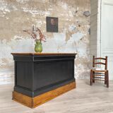 Solid wood box counter.