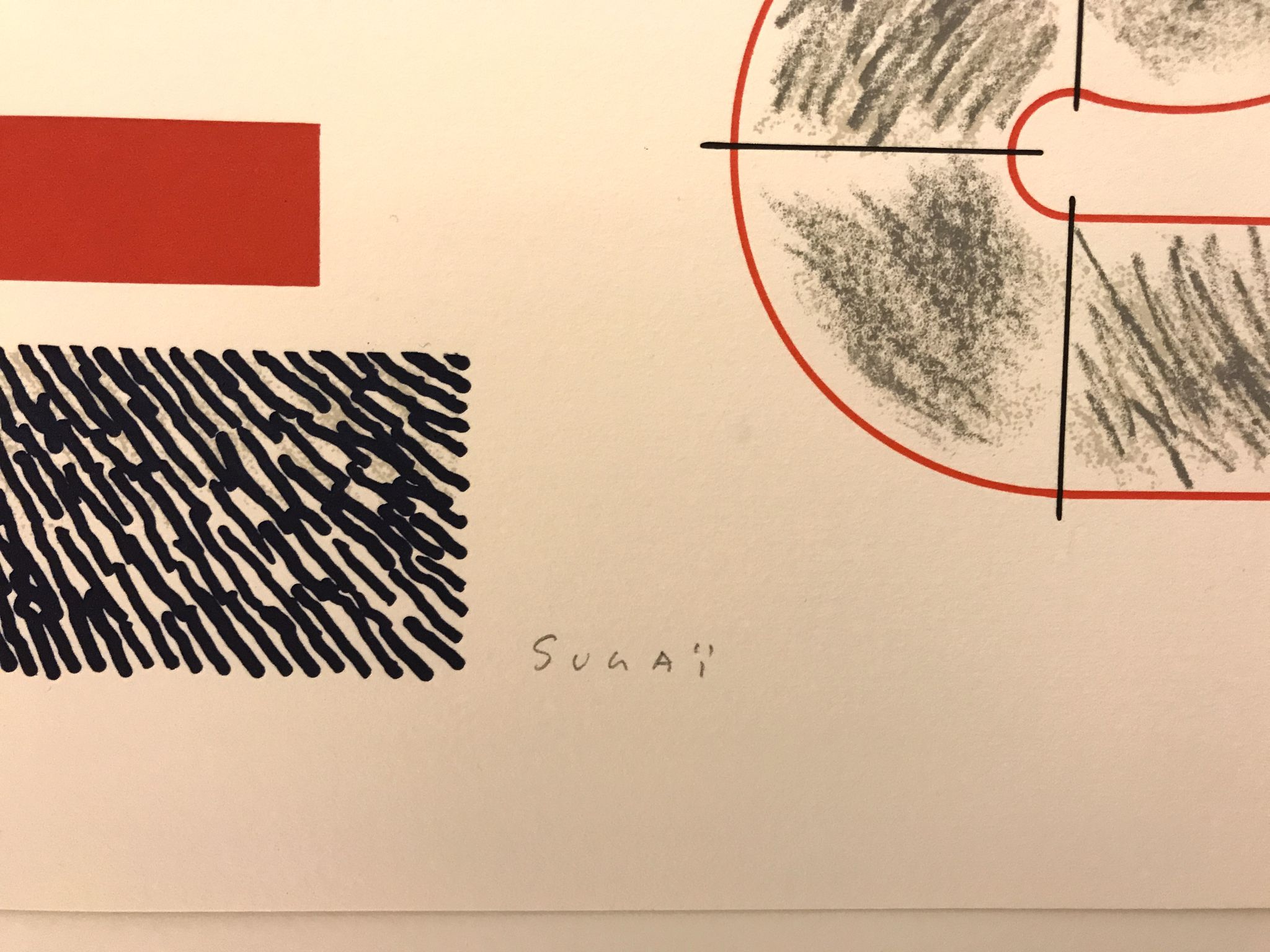 Lithographie originale avec gaufrage signée Kumi Sugai, S (3), 1990