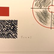Lithographie originale avec gaufrage signée Kumi Sugai, S (3), 1990