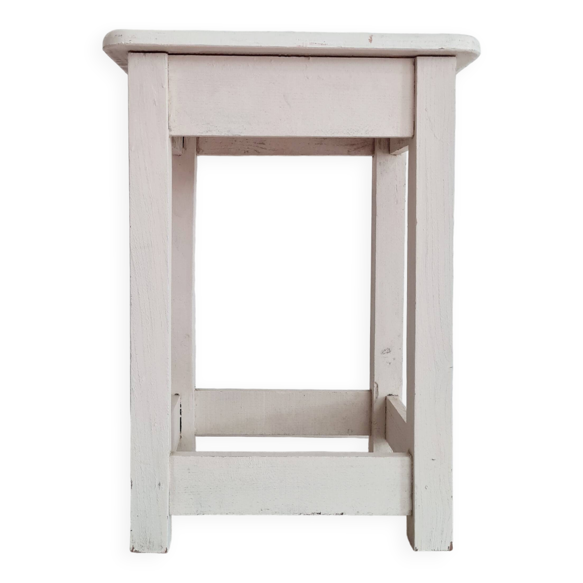 Old stool with white patina