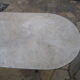 Old bistro table in marble and godin cast iron foot