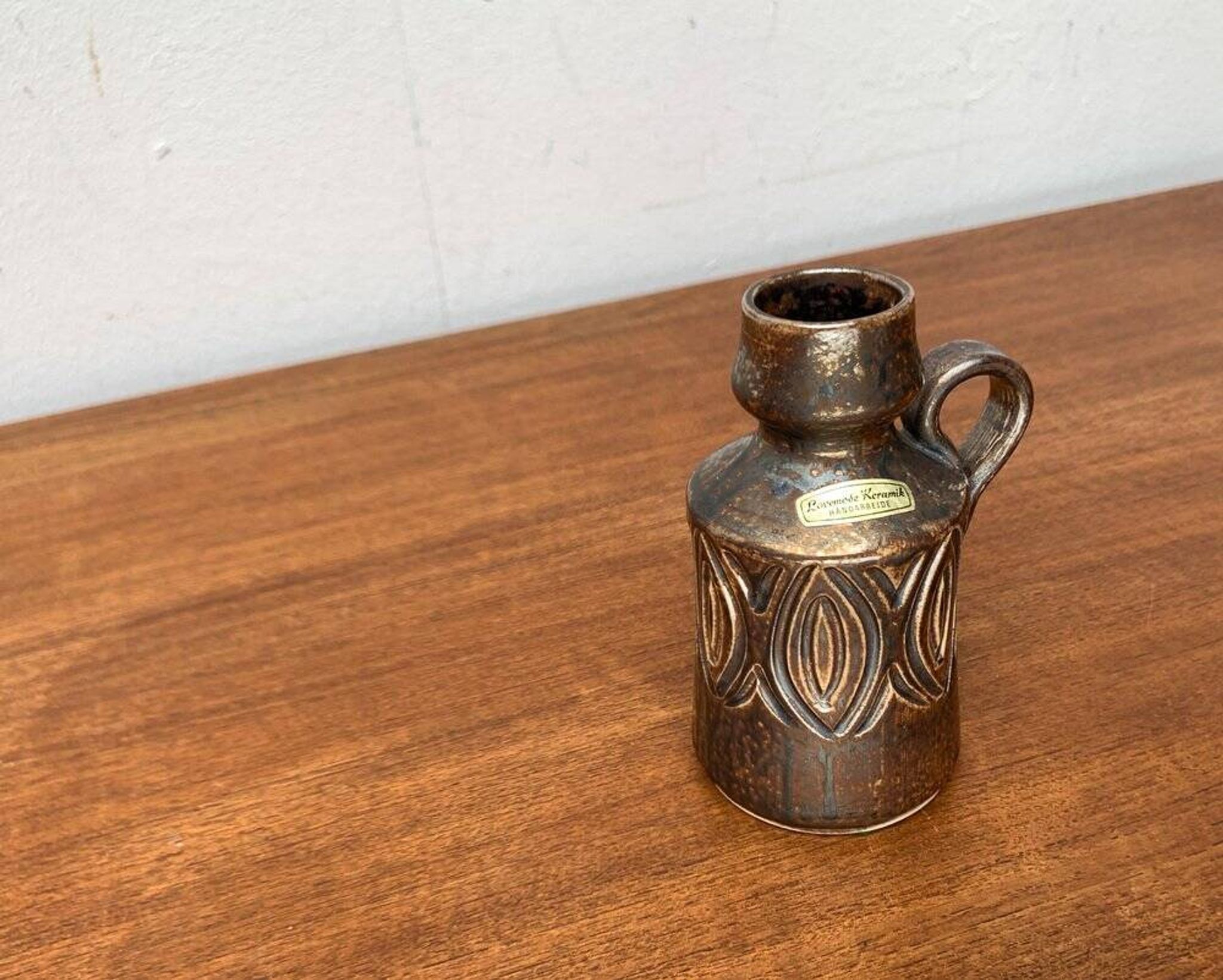 Carafe vase from Lovemose Danish Pottery Studio, mid-century Denmark, 1960s.
