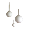 Suite of three Castore globes suspensions for Artemide