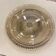 Round dish in smoky grey glass
