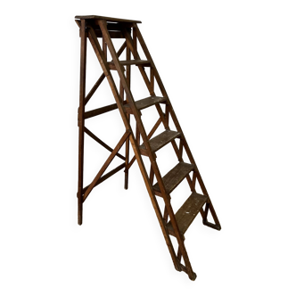 Vintage wooden stepladder
