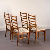Set of 2 Danish Dining Chairs made of Teak and Beige Upholstery, circa 1960