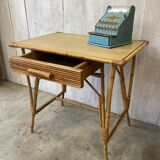 Vintage rattan desk