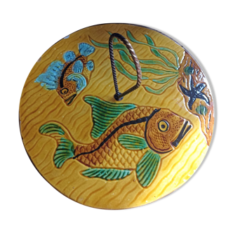 Ceramic cheese or aperitif tray with fish decor