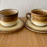 Pair of Longchamp earthenware cups